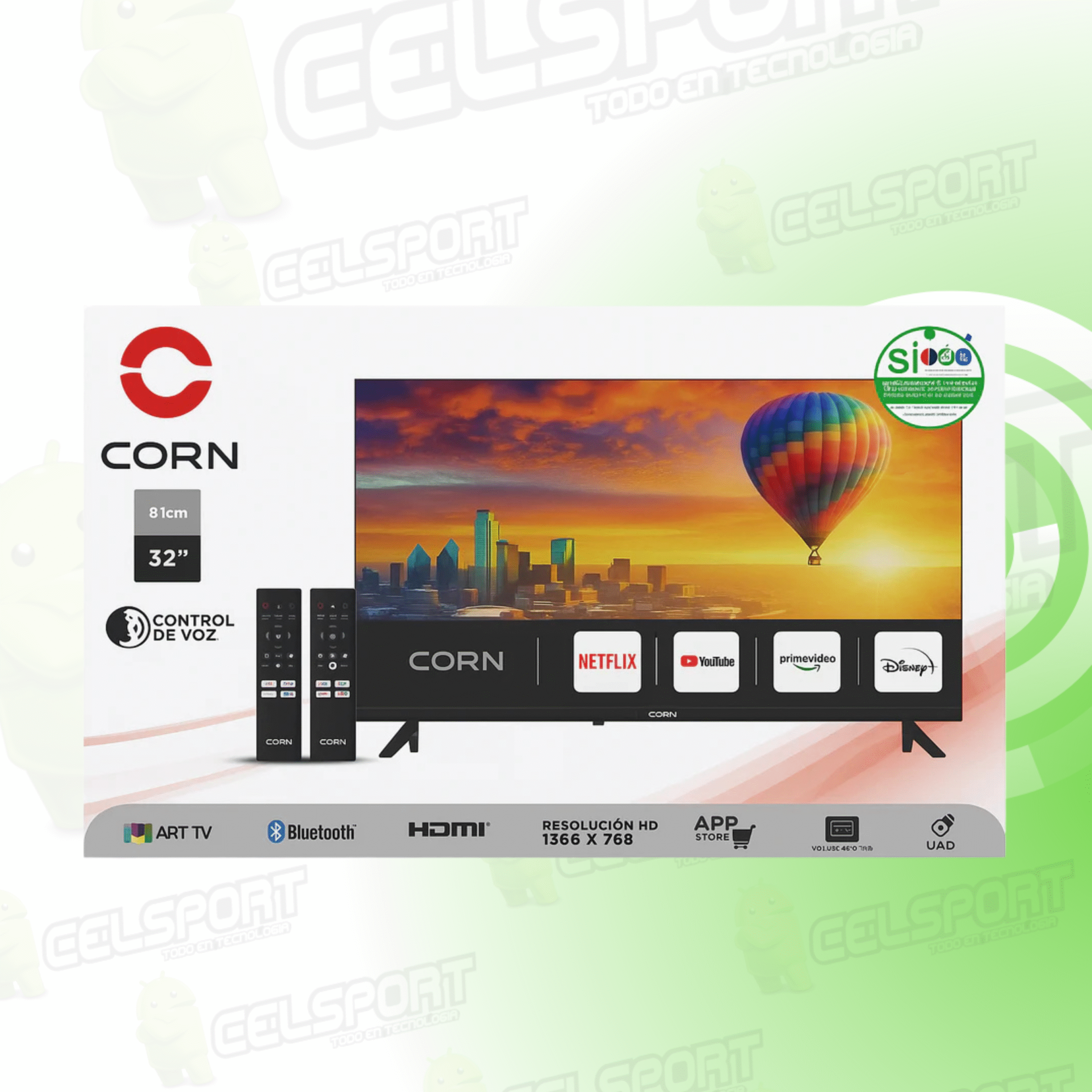 Televisor Smart TV CORN 32” HD